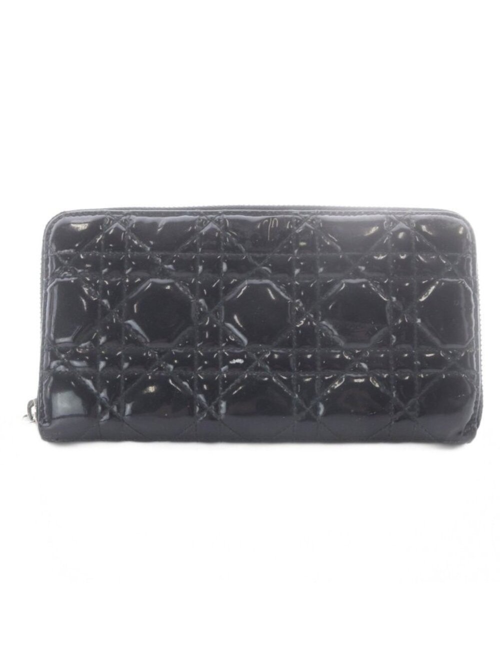 Dior Wallet with Coin Purse Patent Black